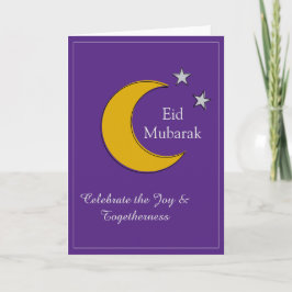 Anpassningsbar lila Eid-inbjudningskort Kort