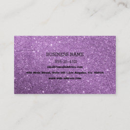 Anpassningsbar Lila Glitter Affärskort Visitkort