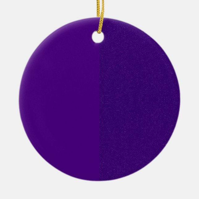Anpassningsbar Lila Glitter Side Ornament (Framsidan)