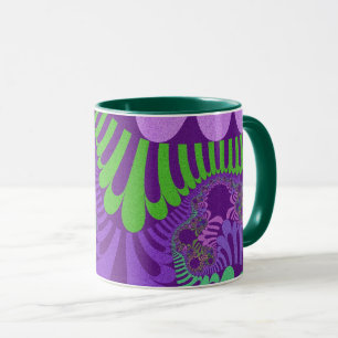 Anpassningsbar Lila Grönt Mod Kaffe Mugg