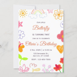 Anpassningsbar Lila Gult Bjud på födelsedag Inbjudningar