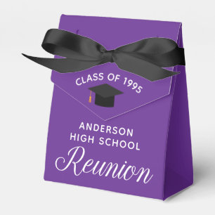 Anpassningsbar Lila High School Reunion Party Presentaskar