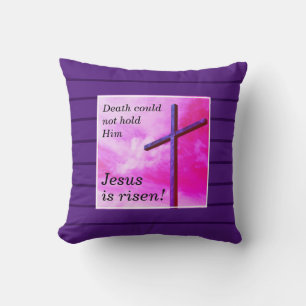 Anpassningsbar Lila JESUS ÄR RISEN Påsk Kudde