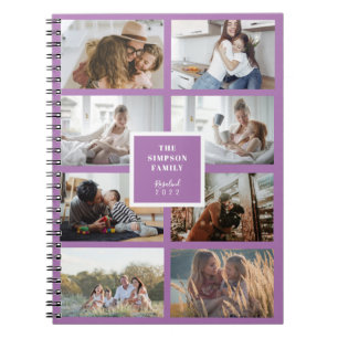 Anpassningsbar Lila Lavender INSTA Family Photo Co Anteckningsbok