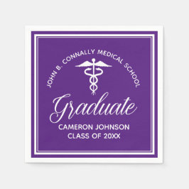 Anpassningsbar Lila Medical School Studentfest Pappersservett