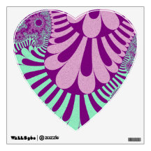 Anpassningsbar Lila Mint Loop Heart Decal