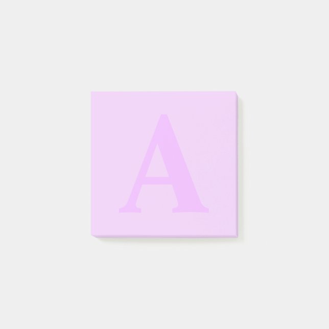 Anpassningsbar Lila Monogram Post-it® Notes Post-it Block (Framsida)