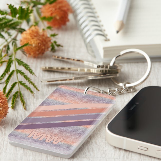 Anpassningsbar Lila  Orange Coral  Retro Rand (Högra Framsidan)