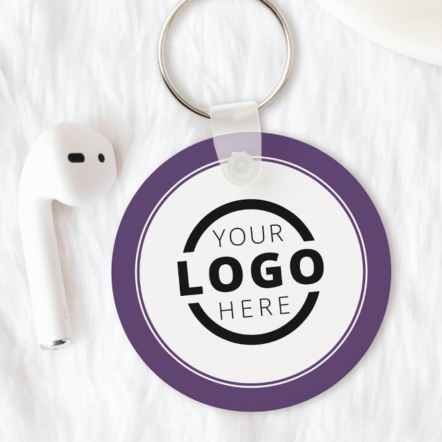 Anpassningsbar Lila Promotional Business Logotyp B Nyckelring (Skapare uppladdad)