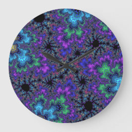 Anpassningsbar Lila Vattenfärgspeckle för stor väg Stor Klocka