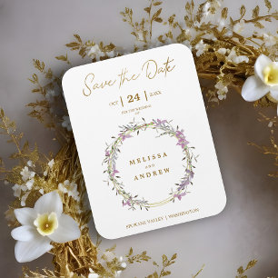 Anpassningsbar Lilac Elegant Garland WAN Bröllop Magnet