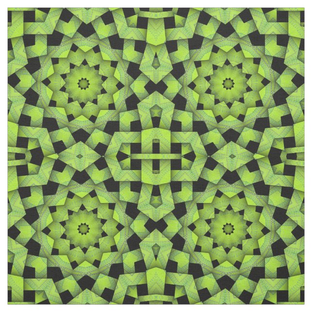 Anpassningsbar Lime Green Graphic Weave Fabric Mön Tyg (Provkarta)