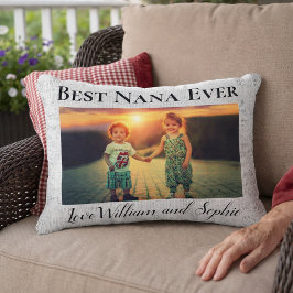 Anpassningsbar Linen Best Nana Aldrig Photo Prydnadskudde