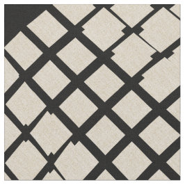 Anpassningsbar Linen Black Abstrakt Checkated Tyg