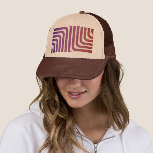 Anpassningsbar Linjer Logotyp utskriven Tan och br Keps