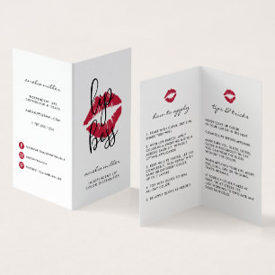 Anpassningsbar Lip Product Distributor Tips & Tric Visitkort