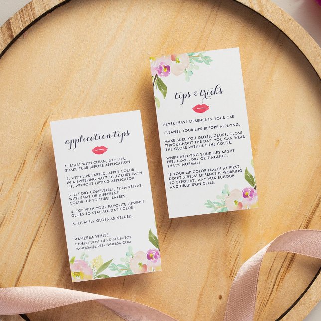 Anpassningsbar Lip Product Distributor Tips & Tric Visitkort (Skapare uppladdad)