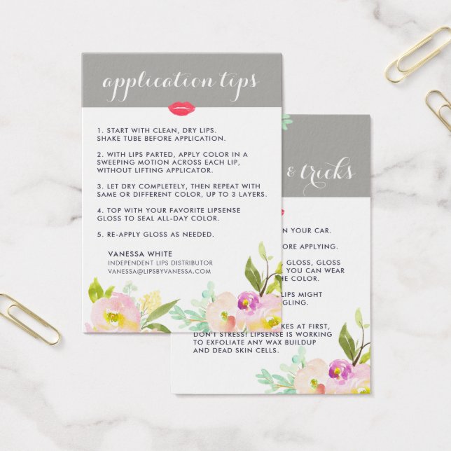 Anpassningsbar Lip Product Distributor Tips & Tric Visitkort (Kontor)