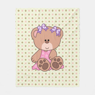 Anpassningsbar Little Girl Bear Fleecefilt