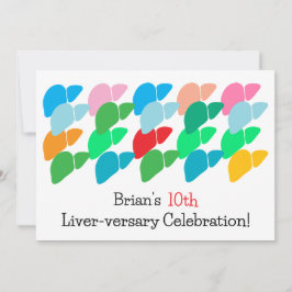 Anpassningsbar Liver-jubileum Inbjudningar