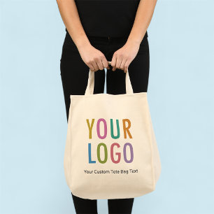 Anpassningsbar Livsmedel Shopping Tote Bag med Log Tygkasse