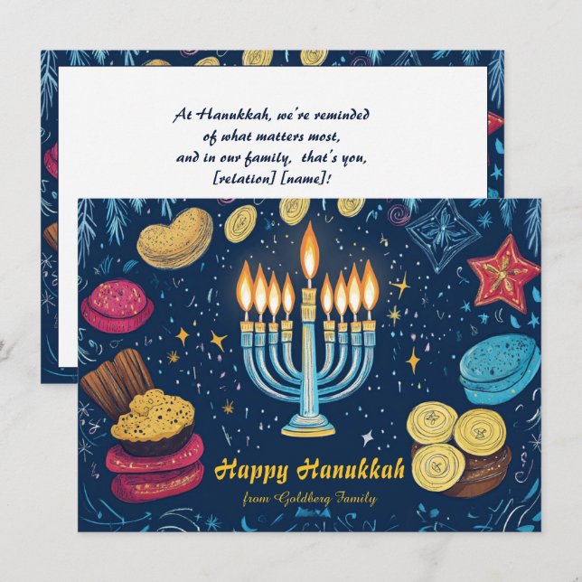 Anpassningsbar: Ljus: Julkort (Fram/baksida)