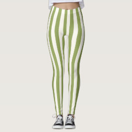 Anpassningsbar Lodrät Grönt Banderoll Leggings