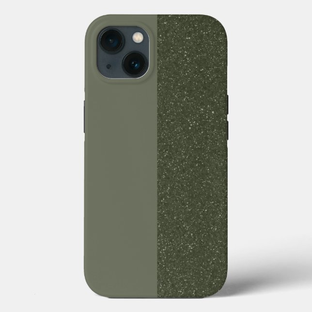 Anpassningsbar Lodrät Moss Grönt iPhone 13 Fodral (Baksida)