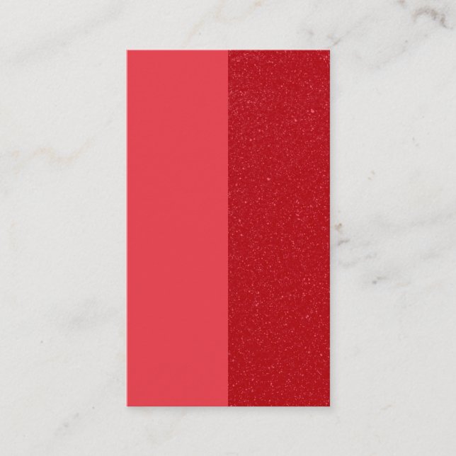 Anpassningsbar Lodrät Tomato Red Glitter Flat Plac Placeringskort (Framsida)