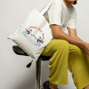 Anpassningsbar Loely Snögubbe Tote Bag Tygkasse