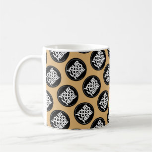 Anpassningsbar logotyp, anställd i mönster kaffemugg