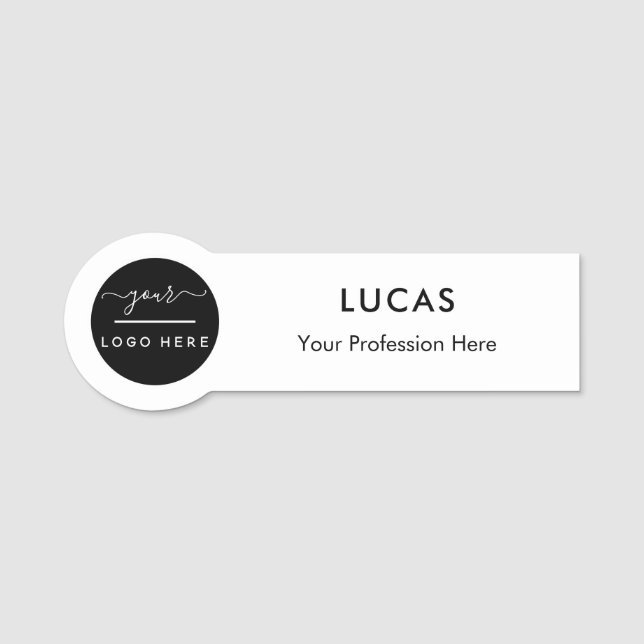 Anpassningsbar logotyp-anställda anställda i färg  namnbricka (Framsida)