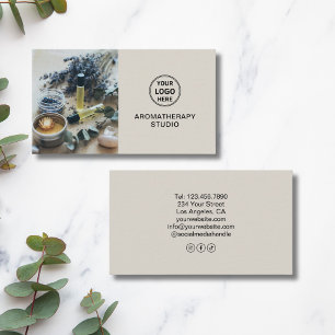 Anpassningsbar Logotyp Aromaterapi Spa Professione Visitkort