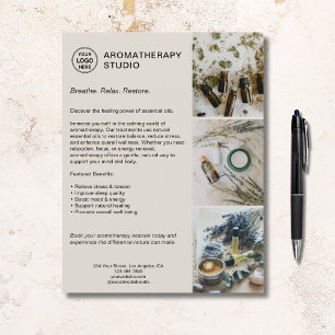 Anpassningsbar Logotyp AromaTherapi Spa Promotive Reklamblad