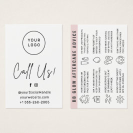 Anpassningsbar Logotyp B Instruktionskort för ljus Visitkort