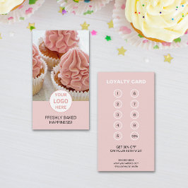 Anpassningsbar Logotyp Bakery Professionell Busine Lojalitetskort