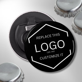 Anpassningsbar Logotyp Black Background Business P Flasköppnare