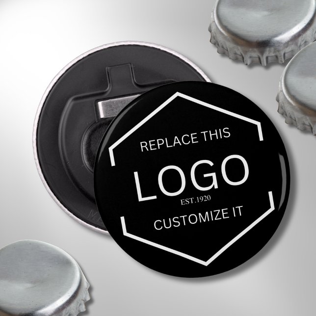 Anpassningsbar Logotyp Black Background Business P Flasköppnare (Skapare uppladdad)