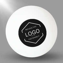 Anpassningsbar Logotyp Black Background Business P Pingisboll