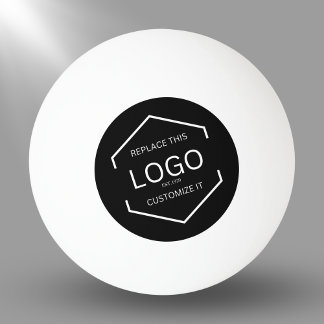 Anpassningsbar Logotyp Black Background Business P Pingisboll