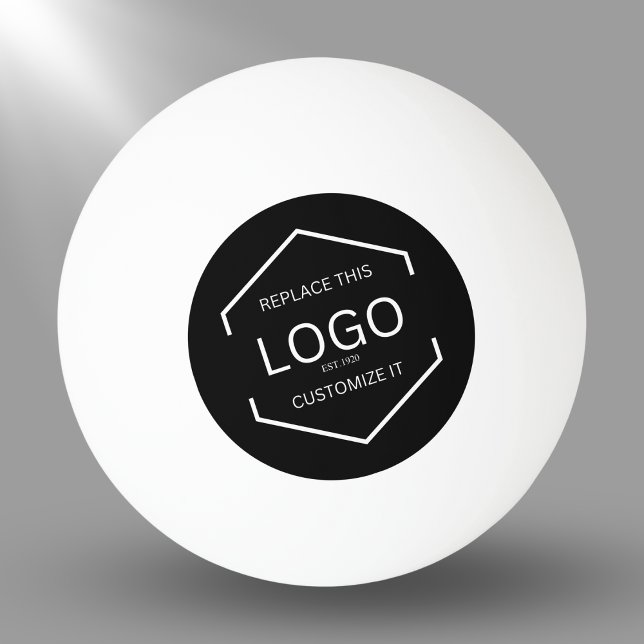 Anpassningsbar Logotyp Black Background Business P Pingisboll (Skapare uppladdad)