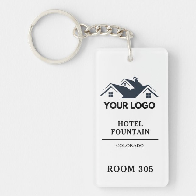 Anpassningsbar Logotyp Blommigt Hotel eller Motel (Framsidan)