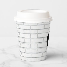Anpassningsbar Logotyp Brick Wall Papprare Kopp 8 