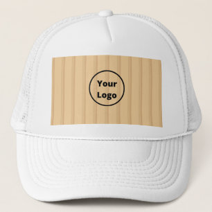 Anpassningsbar logotyp brun rand keps