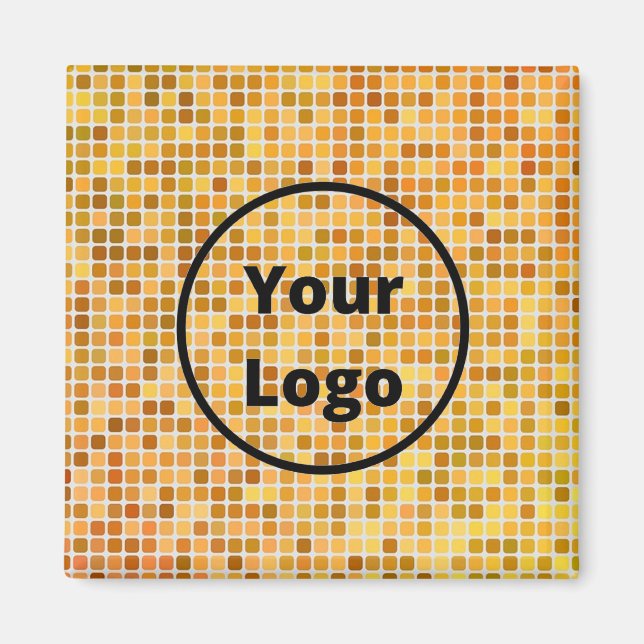 Anpassningsbar logotyp brunblock mönster magnet (Framsidan)
