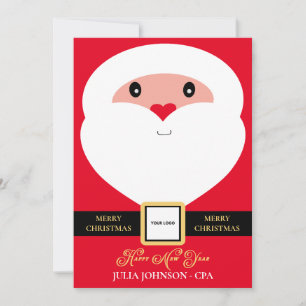 Anpassningsbar Logotyp Business Company jultomte Julkort