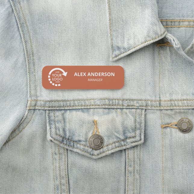 Anpassningsbar Logotyp Business Company Personal | Namnbricka (På plats)