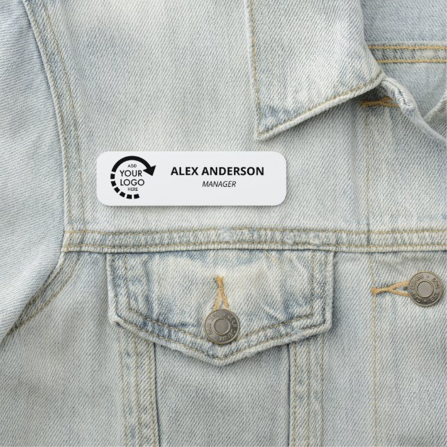 Anpassningsbar Logotyp Business Company Personal Namnbricka (På plats)
