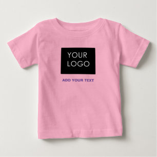 Anpassningsbar Logotyp Business Company Rosa T Shirt