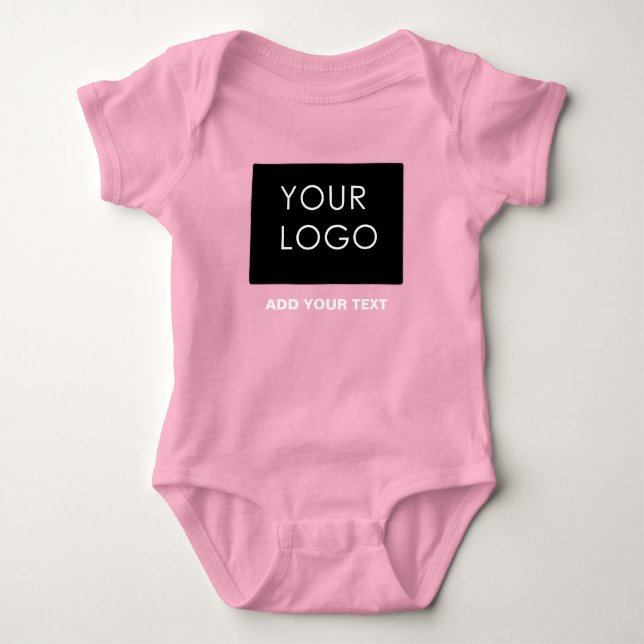 Anpassningsbar Logotyp Business Company Rosa T Shirt (Framsida)